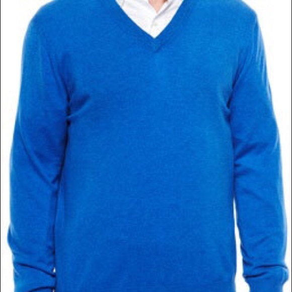 ZEGNA ROYAL BLUE SWEATER CREW NECK L 50 52